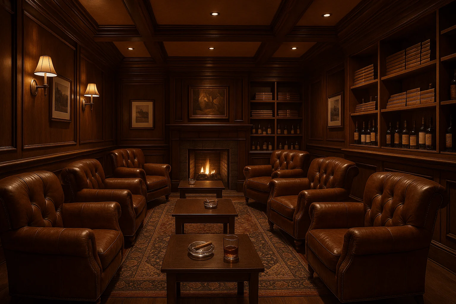 Rainier Cigar Lounge ambiyansı